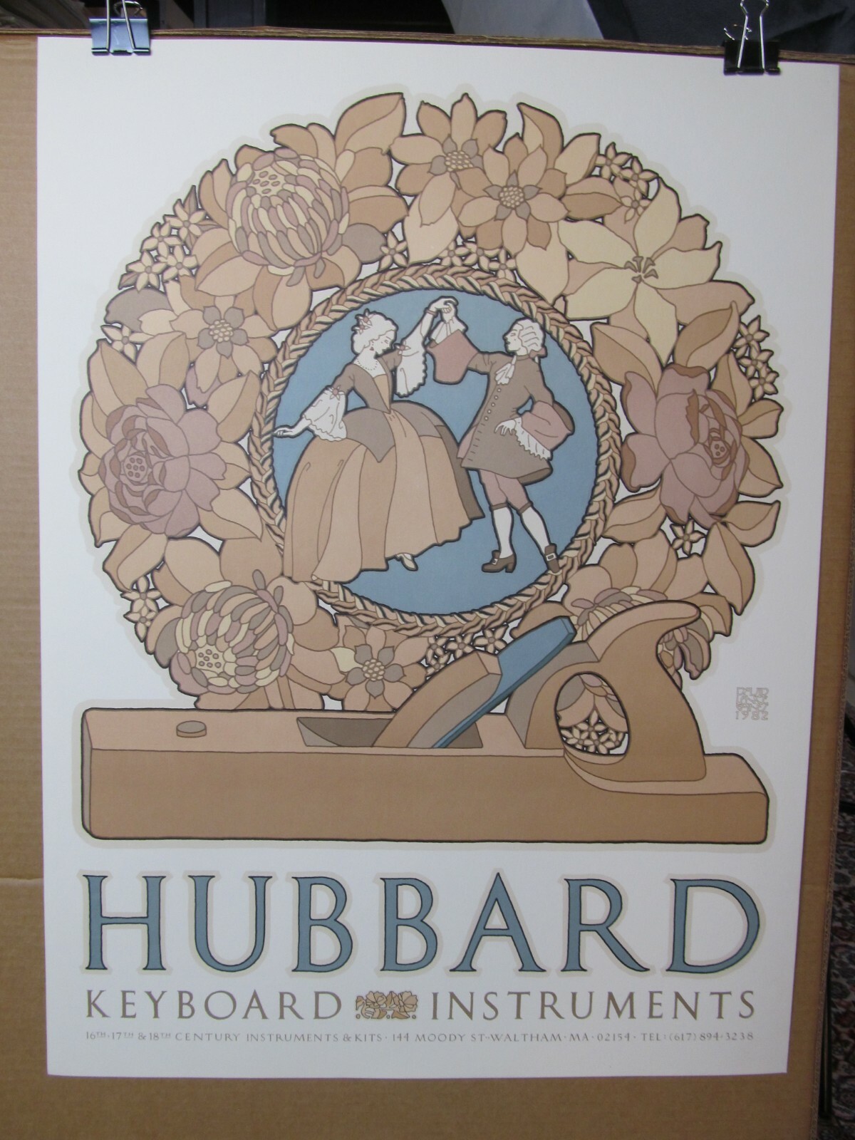 Hubbard Keyboard Instruments, Original David Lance Goines Poster, 1982