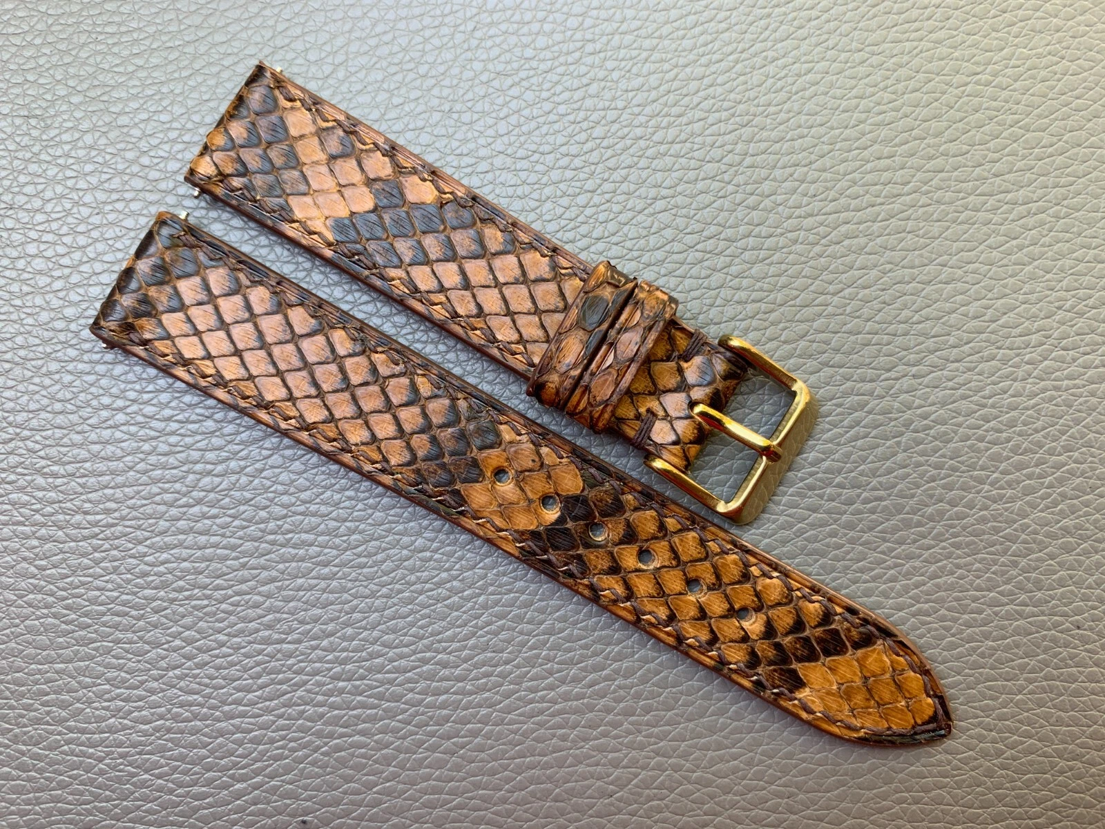 Genuine Python Skin Leather watch strap band 16 18 19 20 21 22 23 24 26mm