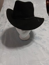Bronco Jr Black Wool Felt Western Hat Youth Size M