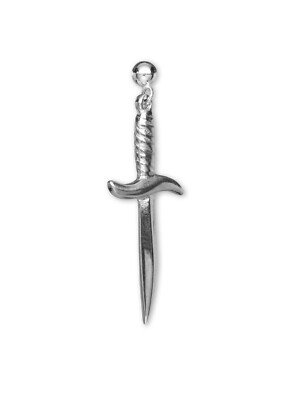 925 Sterling Silber Gothic Dolch Schwert Pirat Einzel Ohrhänger SS810BP