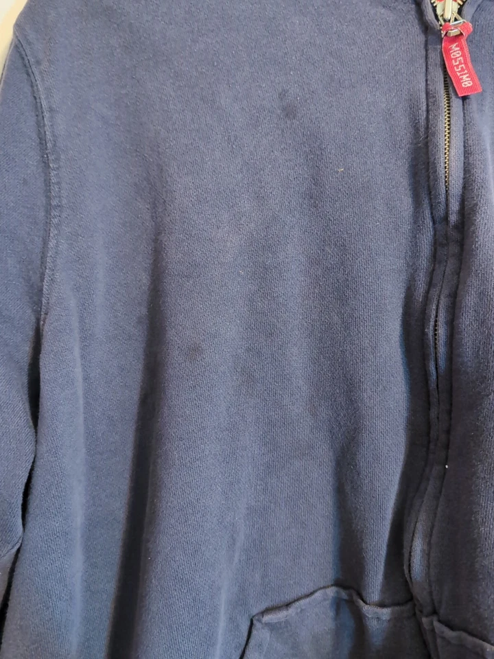 *Desgastada* Sudadera con Capucha Azul Cremallera Completa Mossimo De Colección Para Mujer 22W Años 2000 Foto 3 de 4