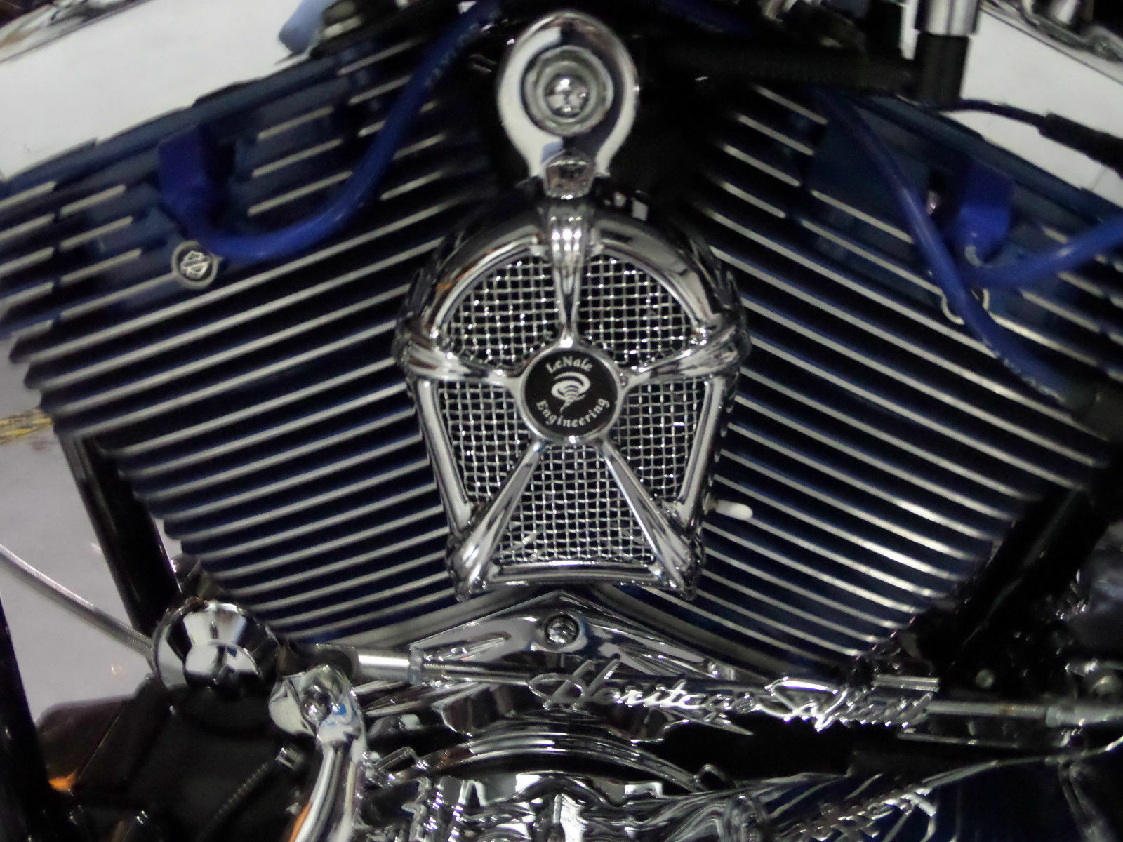 LeNale Engine Cooling Fan Chrome 1416 Touring Harley Davidson New Design! eBay