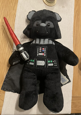 Build A Bear BAB Star Wars Darth Vader Plüschtier im Ruhestand 18 Zoll mit Säbel Stofftier