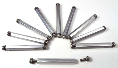 10 Distanziali Esagonali In Alluminio 4-40 1-1/2&Prime; Femmina-Femmina Con Viti Sems &ndash; USA