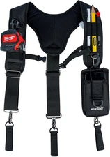 MELOTOUGH Tool Belt Suspenders Work for Men Big Large, Black 