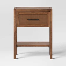 Warwick End Table with Drawer Brown - Threshold