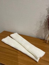 White Knit Arm Cover 31cm Used Bridal Sleeves Gloves Japan
