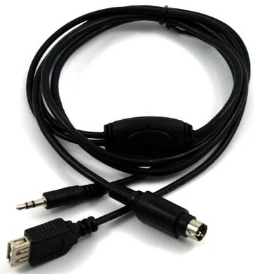 AUX-IN 3.5mm Audio Adapter and 5V USB Charging Cable for Grom USB3 BT3 and