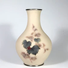 Excellent Vintage Japanese Cloisonne Vase by Tamura Shippo