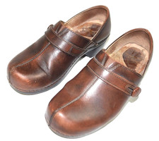 DANSKO Brown Leather Women's Professional Clogs Shoes Size 38 U.S 7.5