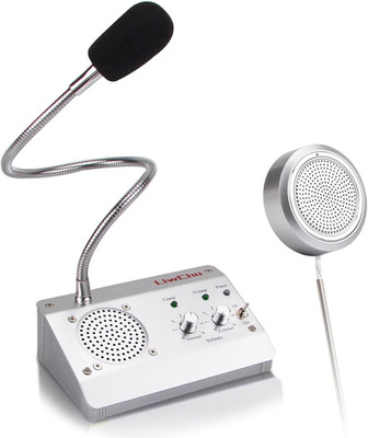 Dual-Way Window Intercom System,High Power Speaker,Microphone Speaker for Teller
