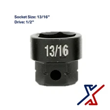 13/16"mm. x 1/2" Drive Nano Socket / Stuby Socket by X1 Tools