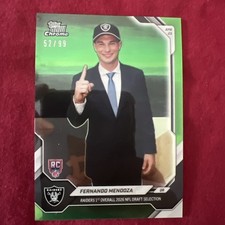 Topps NOW Chrome Fernando Mendoza /99 Green # 1 Draft Selection Rookie Card RARE