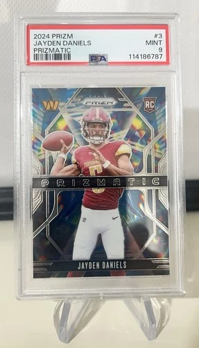 2024 Panini Prizm - Prizmatic Jayden Daniels #3 (RC) PSA 9 MINT Rookie