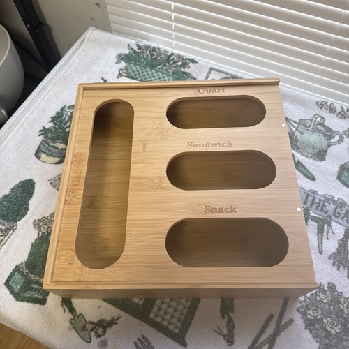 Ziplock Bag Storage Organizer Bamboo Ziplock Bag Organizer for Drawer Boxes