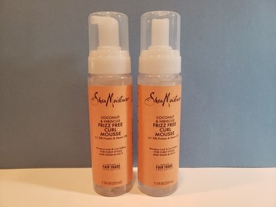 Shea Moisture - Lot Of 2 - Coconut & Hibiscus Frizz Free Curl Mousse - 7.5 Fl Oz