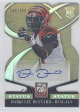2014 Panini Elite Rookie Status Gold Die-Cut /199 Darqueze Dennard #124 Auto n1u