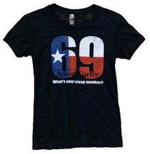Anson Carter Women’s 69 What’s Your Sleep Number? Top T-shirt Medium Black 50/50