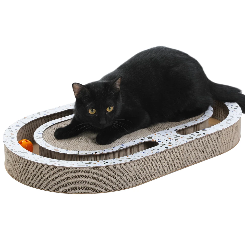PAWZ Road Cat Scratching Pad Scratcher Board with Interactive Balls Cat Bed Toys - Image 2 of 4