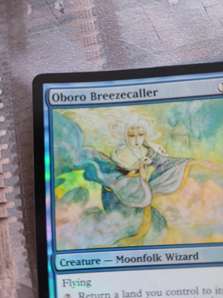 Magic The Gathering Oboro Breezecaller FOIL Saviors of Kamigawa MP  - Image 2 of 4