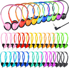 18 Pack Kids Headphones Bulk School Classroom Wired Students Teens Boy Girl Jack
