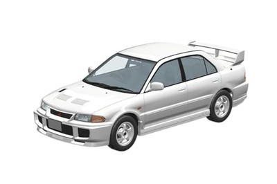 Aoshima 1/24 Snap Kit Mitsubishi Lancer Evo III 1995 weiß Model Kit 04-SW JAPAN
