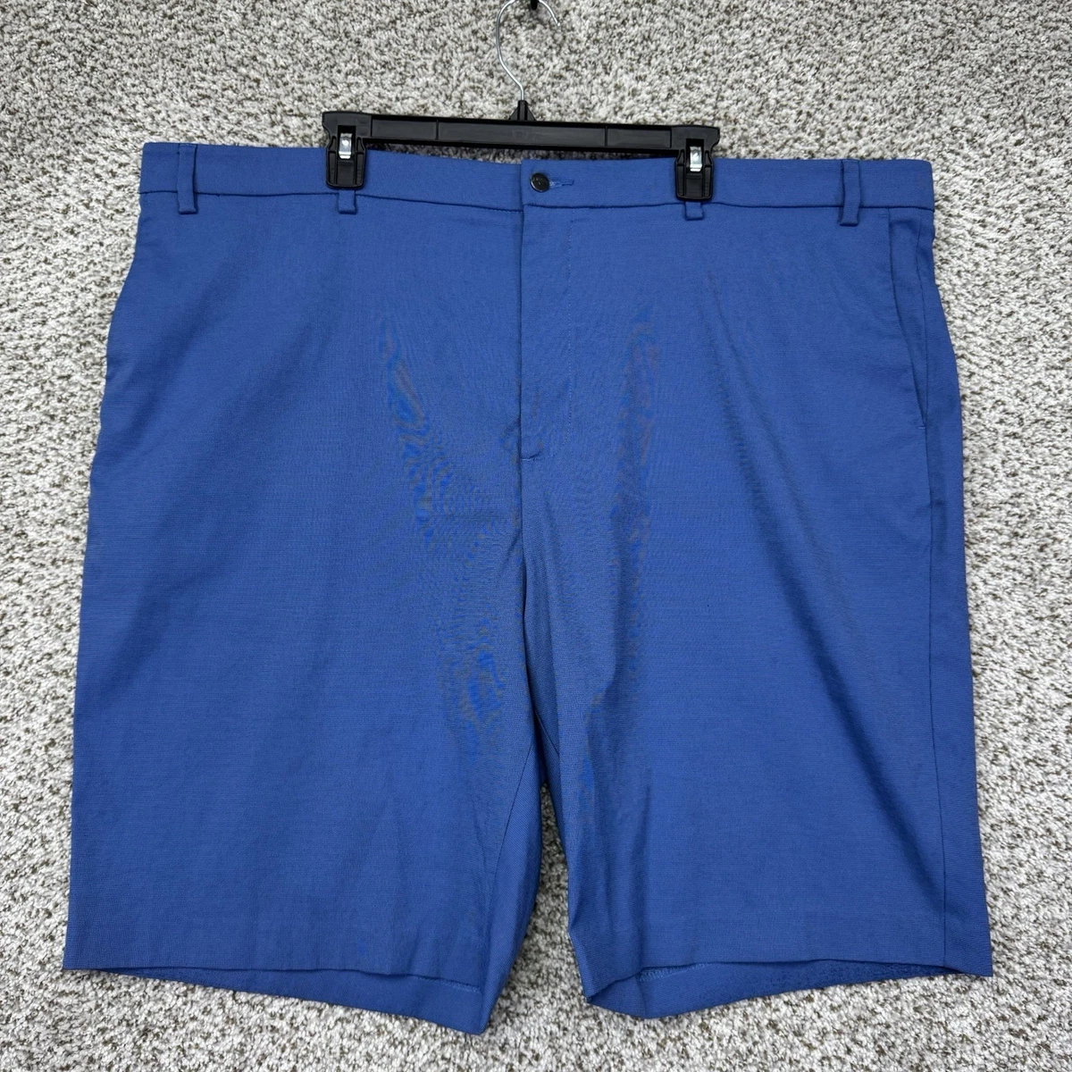 Short Callaway Homme – Taille 32 – Blanc à Carreaux Bleus – Plat Devant – Golf
