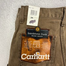 Carhartt Sandstone Duck Work Shorts Mens 28 B24 CHT Chestnut NWT NOS