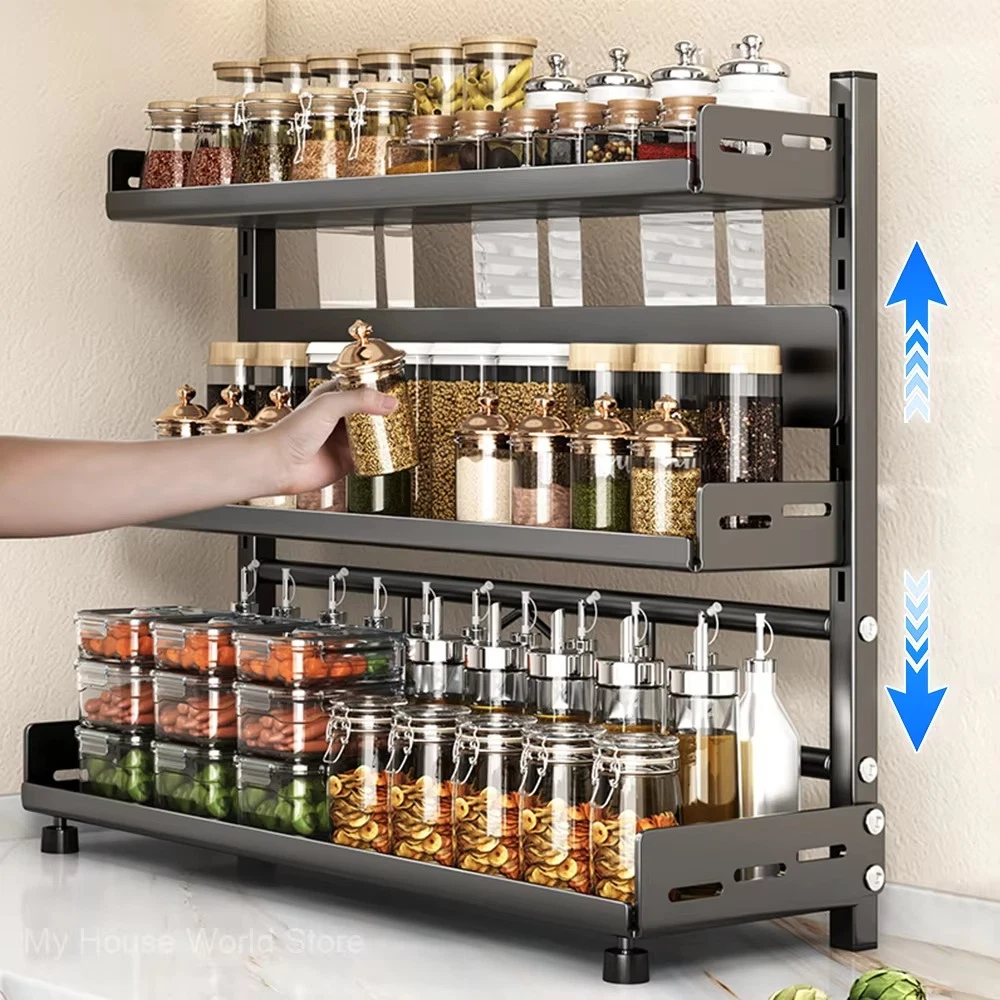 Metal Spice Rack Spice Storage Shelf 3-Tier Kitchen Standing Seasoning Organizer
Opens in a new wind