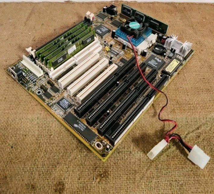 Global GCT-6IV + Pentium-S + RAM EDO -computer Vintage Motherboard Socket 7 AT✅ - Immagine 4 di 4