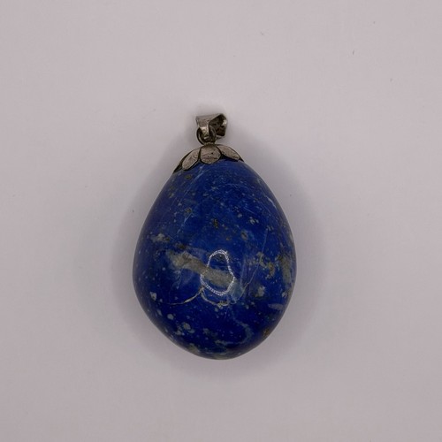 Large Natural Sodalite Pendant 43g Blue Gemstone Statement Pendant