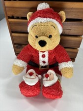 DiSNEY Store Exclusive 13" Plush Christmas Winnie The Pooh  Santa Pooh Sleeper  