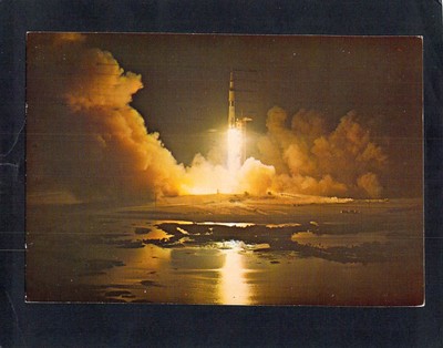 F4051ski USA Apollo 17 John F Kenney Space Center PU1974 postcard