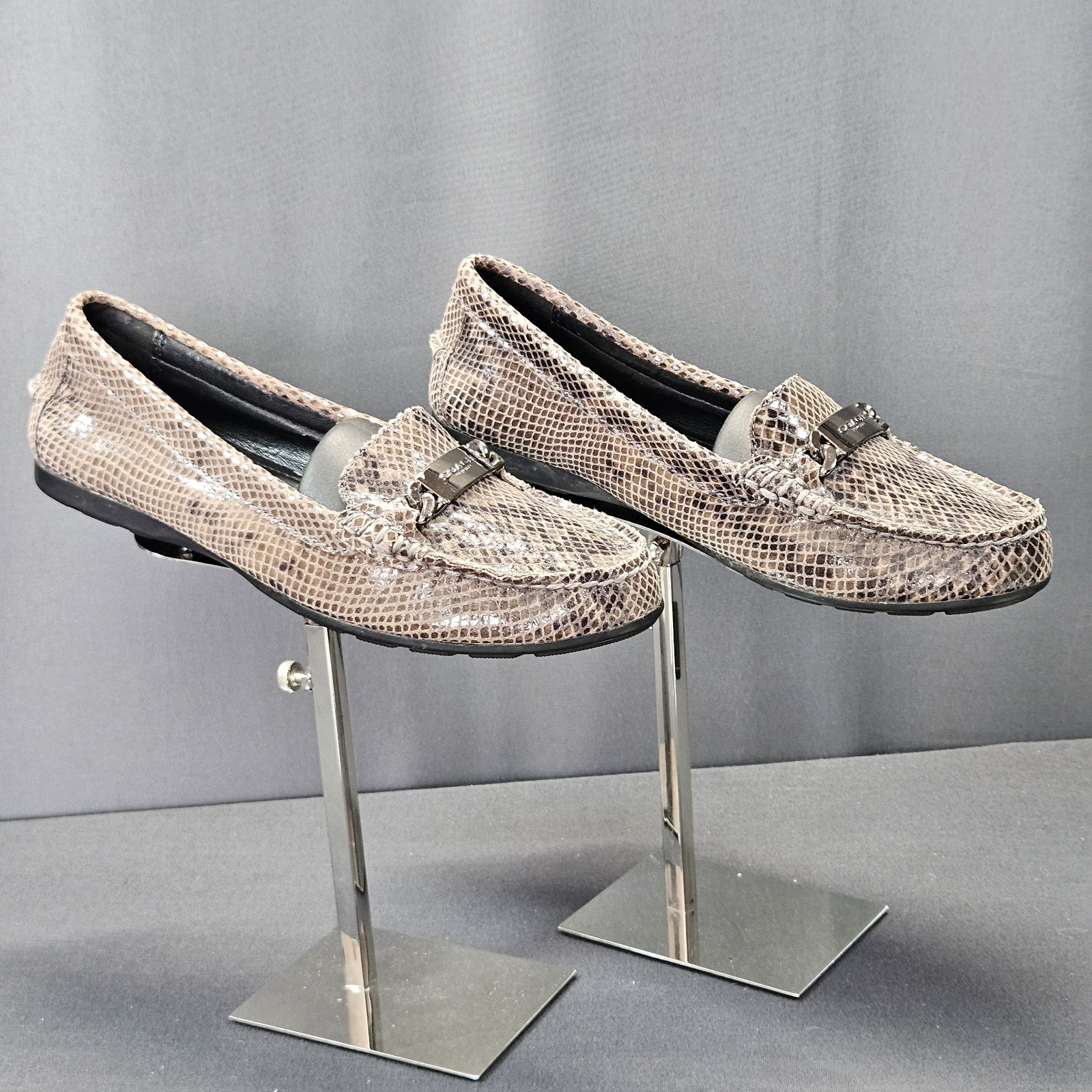 Coach Olive Brown Python Snakeskin Women's 8B Sli… - image 1