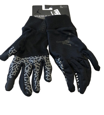 100% Original Nike Jordan Sphere Gloves Handschuhe Dri-Fit Gr. M Schwarz NEU