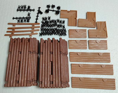 Playmobil Konvolut Western Fort Randall Palisaden Befestigungen Wände Stangen 3773 3419