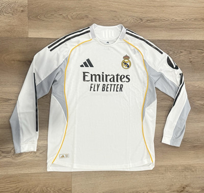 Adidas Real Madrid 25/26 Authentic Home Jersey Long Sleeve JN8866