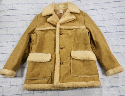 #ad #ad Fingerhut Fashions MENS L Shearling Lined Vinyl Suede Western Chore Coat Jacket $149.98