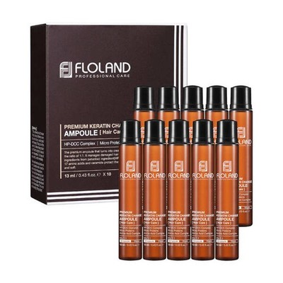FLOLAND PROFESSIONAL Premium Seidenkeratin-Ampulle für stark geschädigtes Haar 1