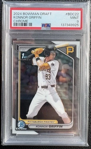 2024 BOWMAN DRAFT CHROME KONNOR GRIFFIN 1st RC PSA 9 MINT #1 PROSPECT PIRATES