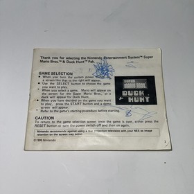 Nintendo NES Super Mario Bros and Duck Hunt - GAME Cartridge and Manual