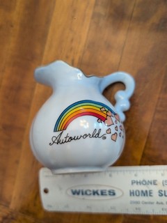 Vintage Flint AutoWorld Porcelain Mini Pitcher Dish Souvenir Made in Japan 3.5"