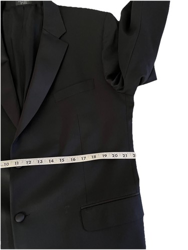 JNY Jones New York Men Tuxedo Suit Jacket Pants 44R 38x31 Wool Formal Dinner - Picture 10 of 19