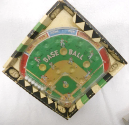 Vintage Marx Baseball Pinball Skill Game Original Box
