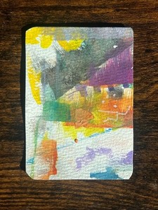 ACEO Original Art Card – Palette drop, palette swatch, w, Palette art