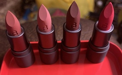 Bite Beauty 4 Lipsticks-Travel Sz-Red Tin Box-enriched W/cocoa Butter