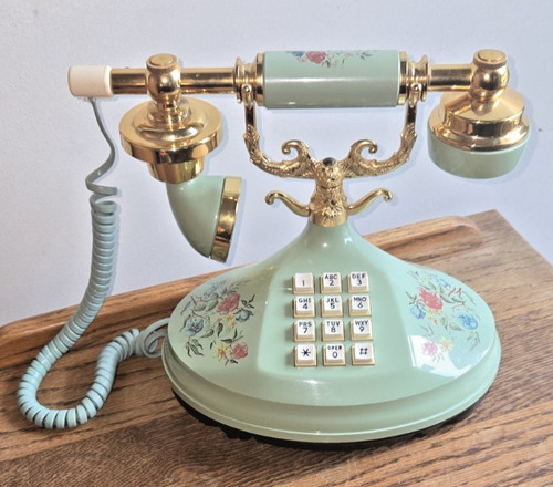Vintage 1973 Bell System "The Empress" Floral Rotary Telephone French Design