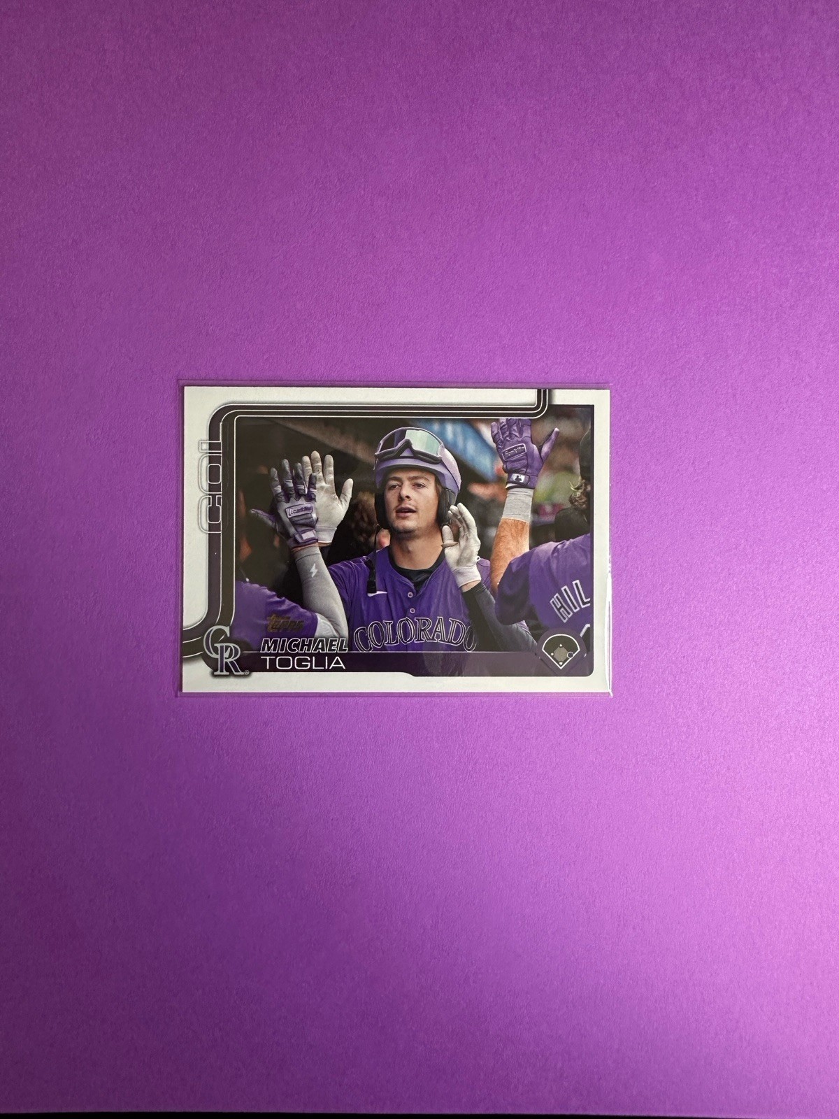 2025 Topps Series 1 #48 Michael Toglia Golden Mirror Image Variation Rockies