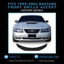 For 1999-2004 Ford Mustang Front Grille Panel Overlay Accent Decal - Flat Matte