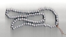 Glass Crow Beads 9x6 mm w/ 2mm hole size Strand of 100 New Opaque Gray